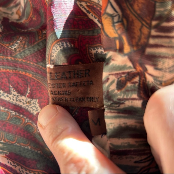 Hunters Run Leather Oversized Bomber Jacket Size Medium Vintage1980’s - Picture 8 of 11